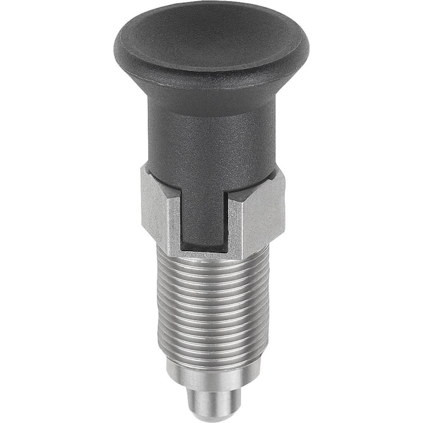 Indexing Plunger Premium W Cylindrical Indexing Size:1 D1=M10X1, D=5, Form:C W Locking Slot Wout